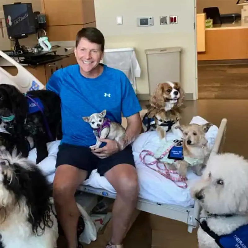 Brian Rhodes and multiple Fatithful Paws pets